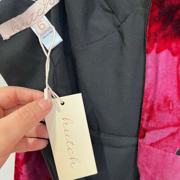 HUTCH Pink Floral Ruffle High Low Dress Size 6 NWT Cocktail Wedding Guest - Picture 5 of 8